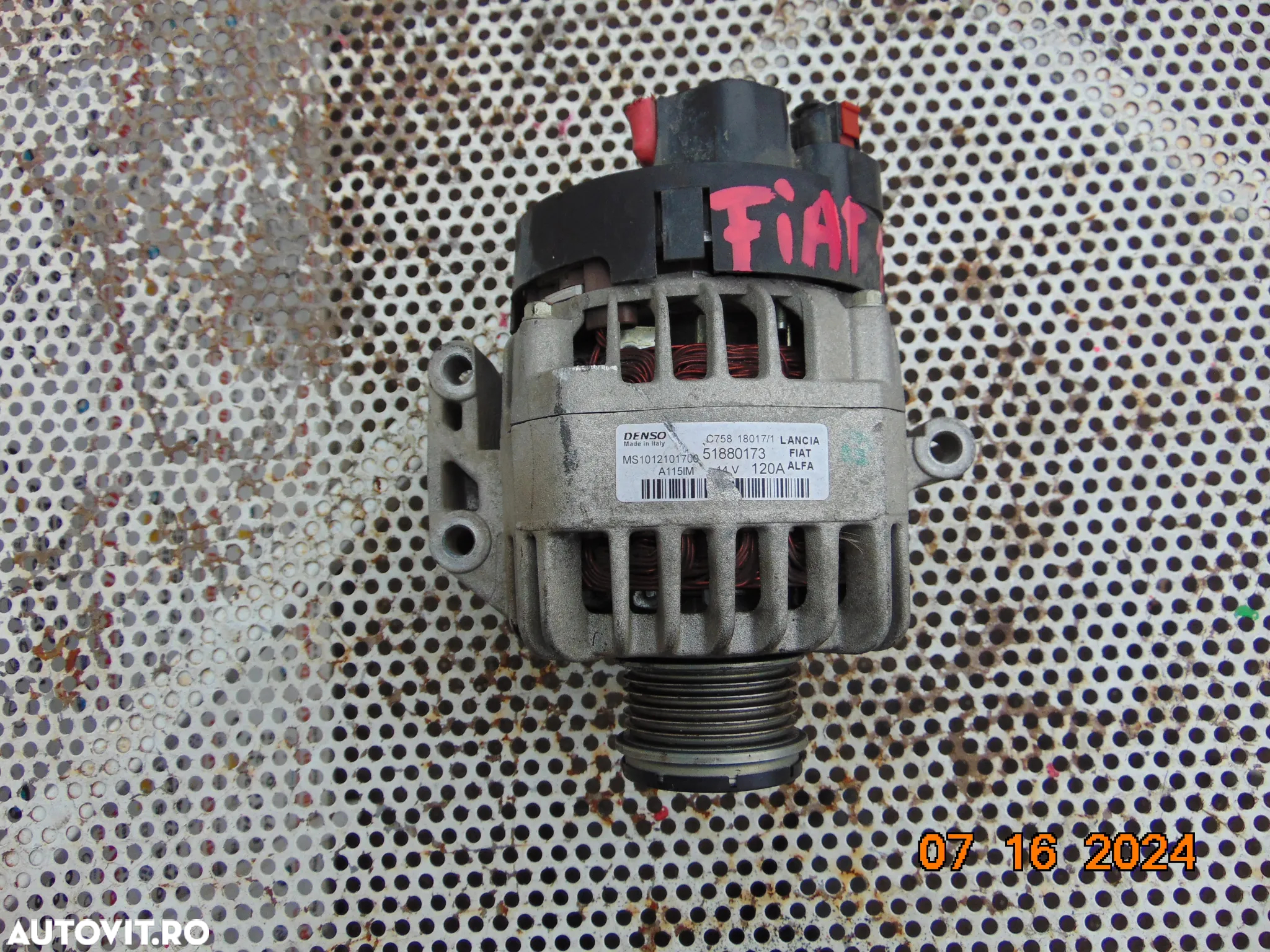 Alternator fiat tipo 1.4 benzina cod 51880173 fiat 500 1.3 puntoalfa romeo - 4