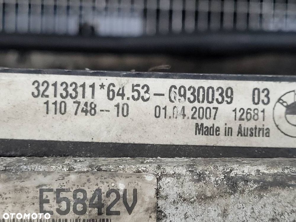 CHŁODNICA WODY KLIMATYZACJI INTERCOOLER WENTYLATOR BMW 3 E90 E91 2.0 D - 10