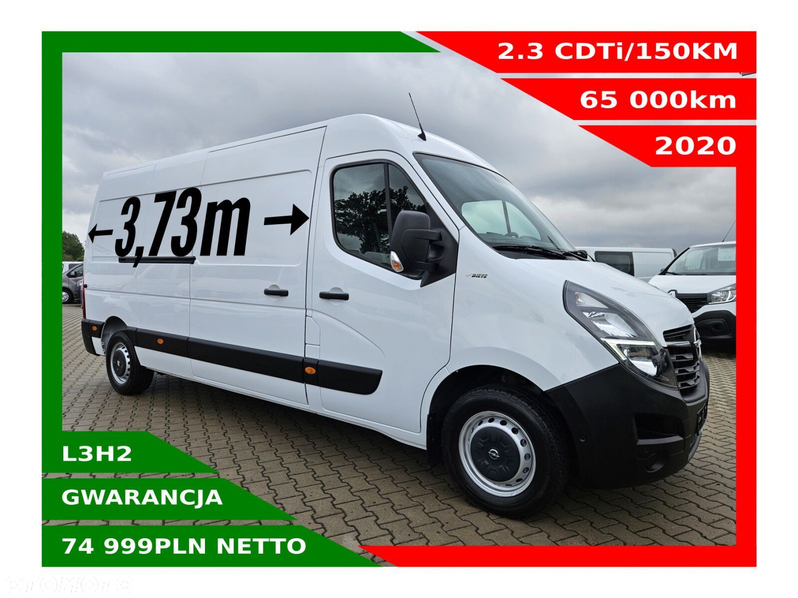 Opel movano L3H2 *74999zł NETTO* 2.3CDTi/150KM - 1
