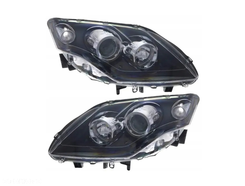 Reflektor Lampa Przód Renault Laguna III 3 2007-2010 H7+H7 Prawa Lewa Czarna - 2