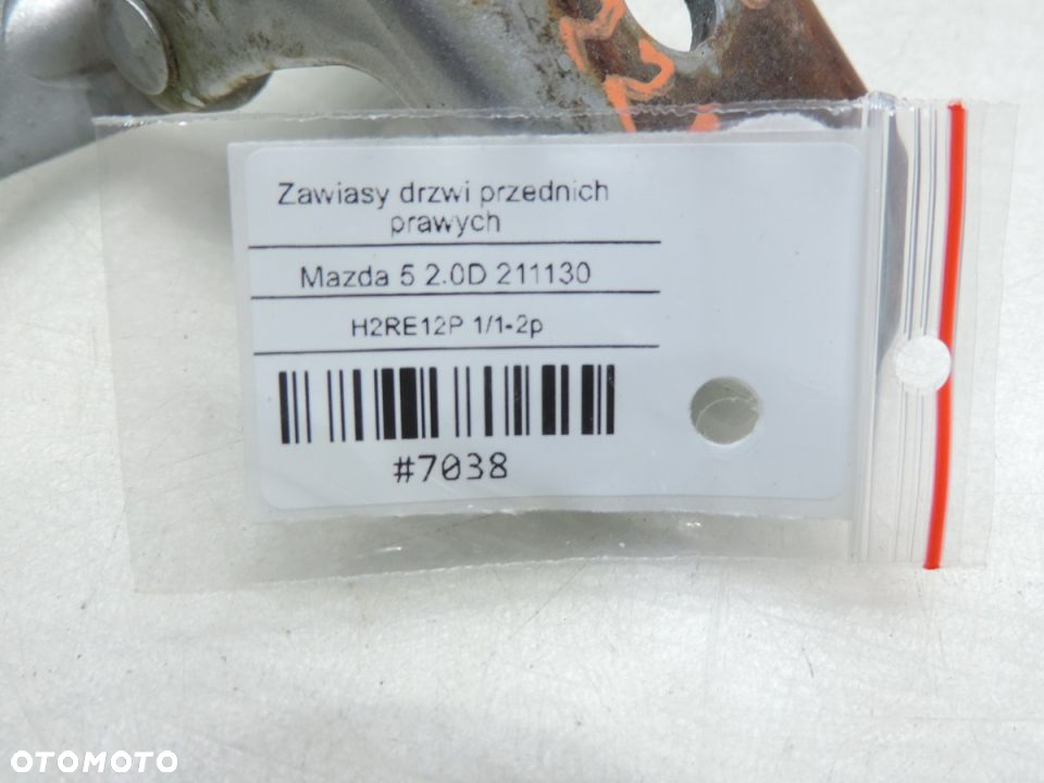 ZAWIAS ZAWIASY DRZWI PRAWY PRZÓD 22V MAZDA 5 I - 5