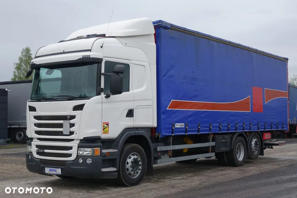 Scania G 320 6X2 / FIRANKA/ STANDARD / AUTOMAT / EURO 6 / OŚ PODNOSZONA / WINDA ZAŁADUNKOWA