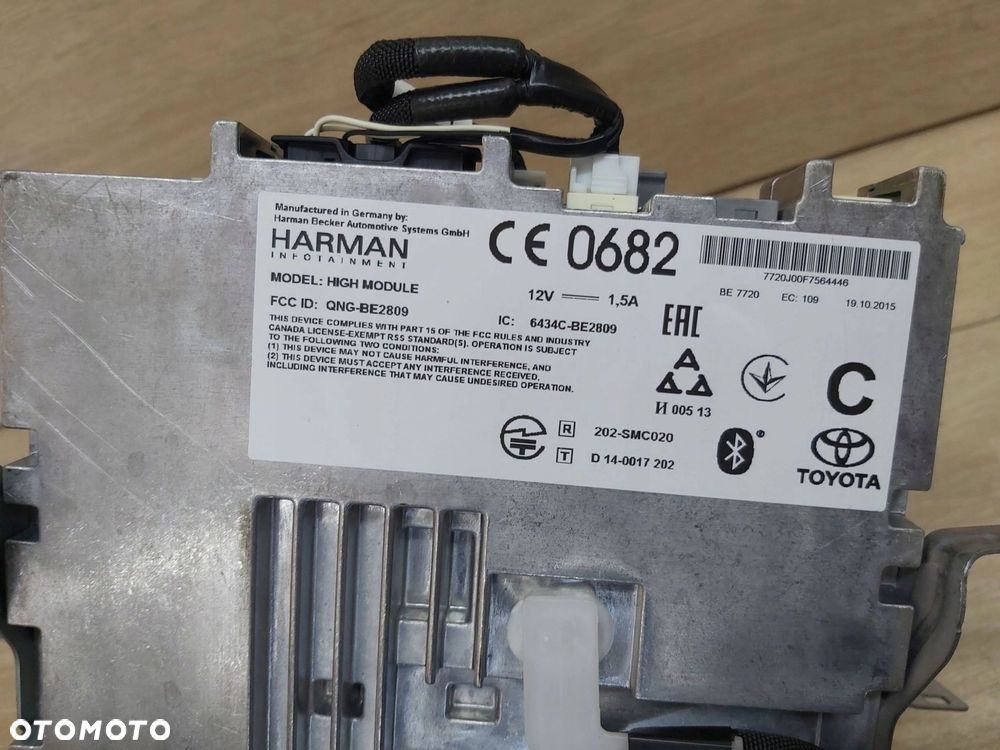 Toyota Prius IV 1,8 xw50 Radio JBL wyświetlacz nawigacja moduł harman - 6