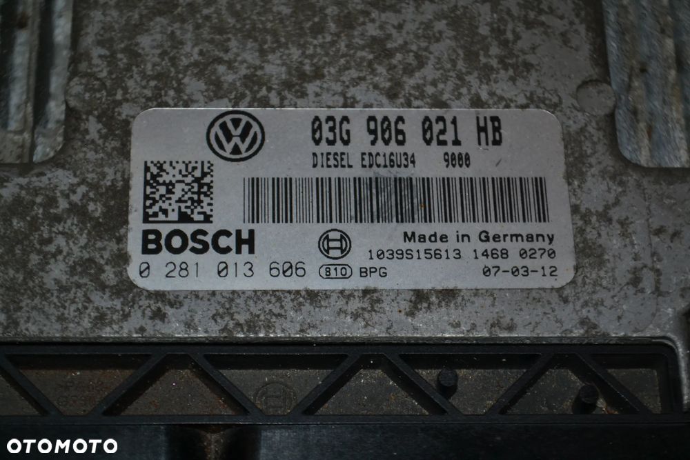VW AUDI SEAT KOMPUTER STEROWNIK SILNIKA 1,9 105KM BLS 03G906021HB 028013606 - 2