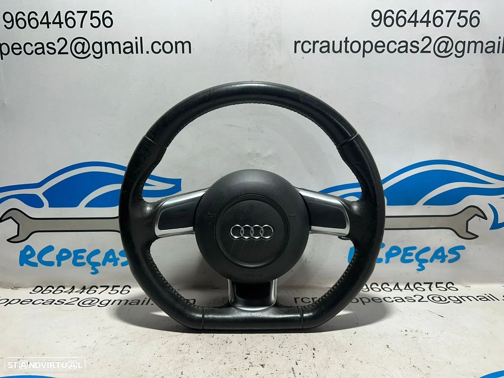 .Volante Pele Flat Bottom Audi TT 8J 2006 - 2014 - 2