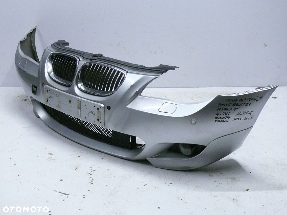 ZDERZAK PRZEDNI BMW 5 E60 E61 M-PAKIET 2003 2010 PDC XENON - 2