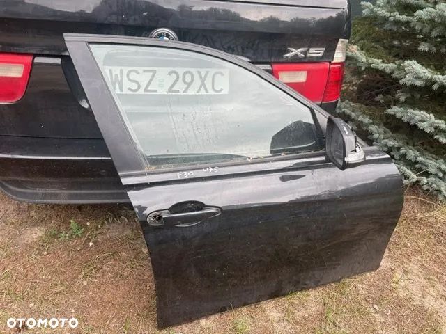 BMW 3 F30 F31 czarne DRZWI przód pprawe rzednie prawy PRAWE kolor 475 black sapphire metallic z rysą - 5