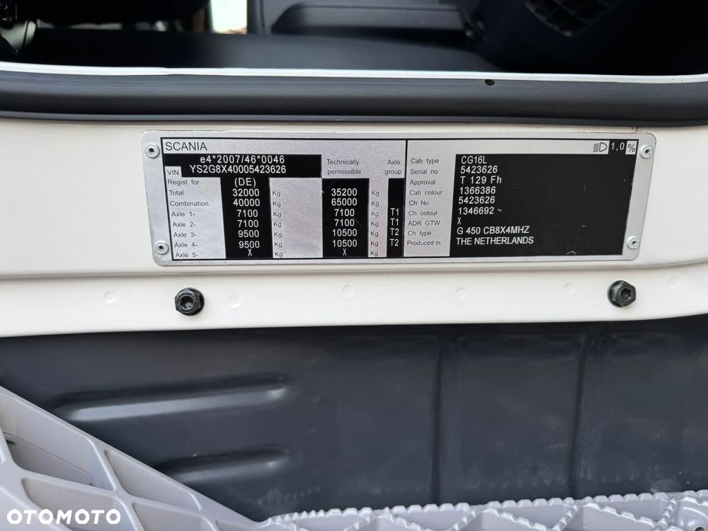 Scania R450 bez EGR, 8x4 wywrotka 3-str.MEILLER, 34000 kg DMC, BORDMATIC, ZWOLNICE, 2017r IDEALNY STAN - 39