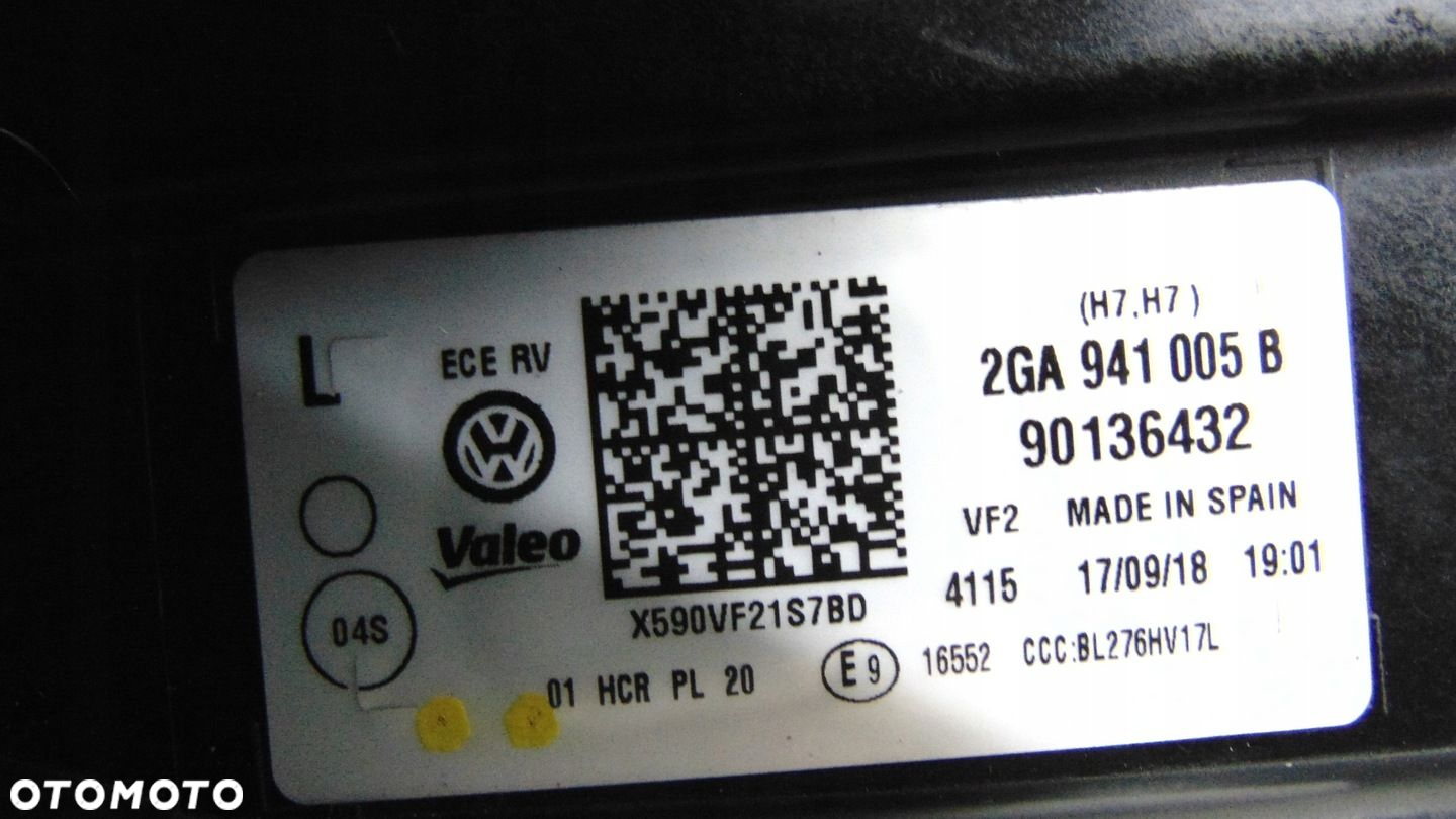 VW T-ROC 2GA LEWA LAMPA PRZÓD  2X DEKIELEK 2GA941005B E003DZJR - 9
