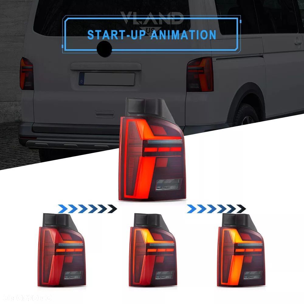 Lampy tylne Led Tuning Vw T6 1 Transporter Multivan Caravelle 7e 2015-2024 - 5