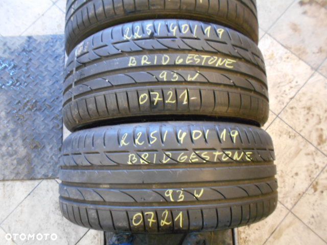Opony 225/40r19 bridgestone potenza s001 7,5mm lato komplet - 2
