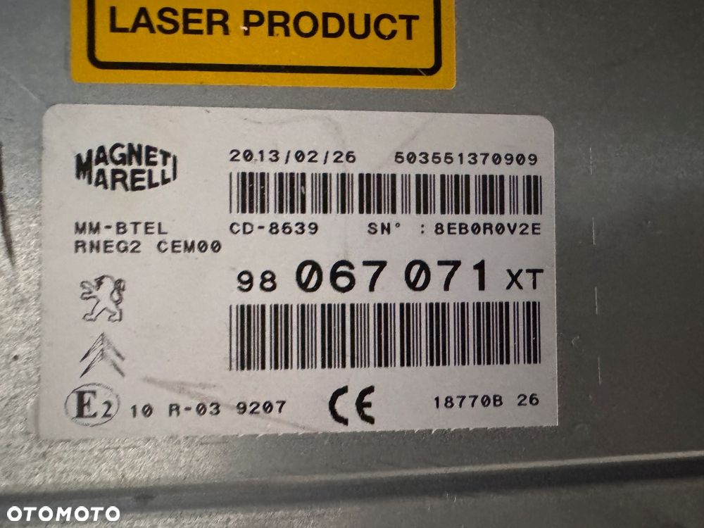 RADIO NAWIGACJA 98034633XT 98067084ZD 98067071XT - 5