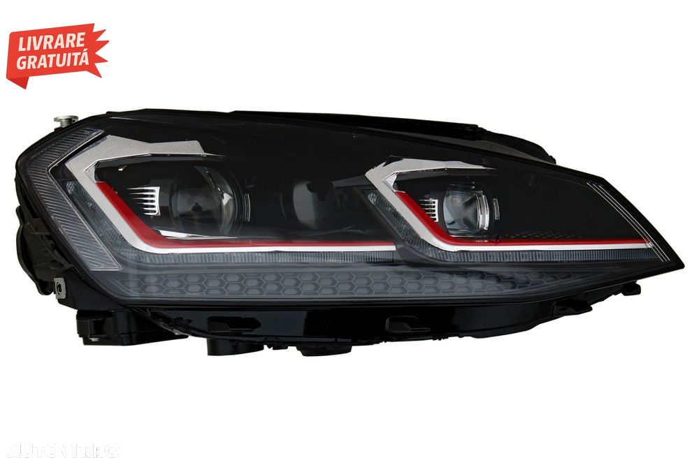 Faruri LED Bi-xenon Look VW Golf 7 VII (2012-2017) Facelift G7.5 GTI Design cu Sem- livrare gratuita - 2