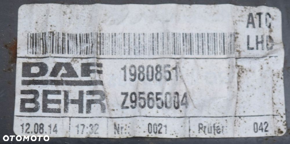 KOMPLETNA NAGRZEWNICA DAF XF CF 106 EURO 6 1980851 - 8