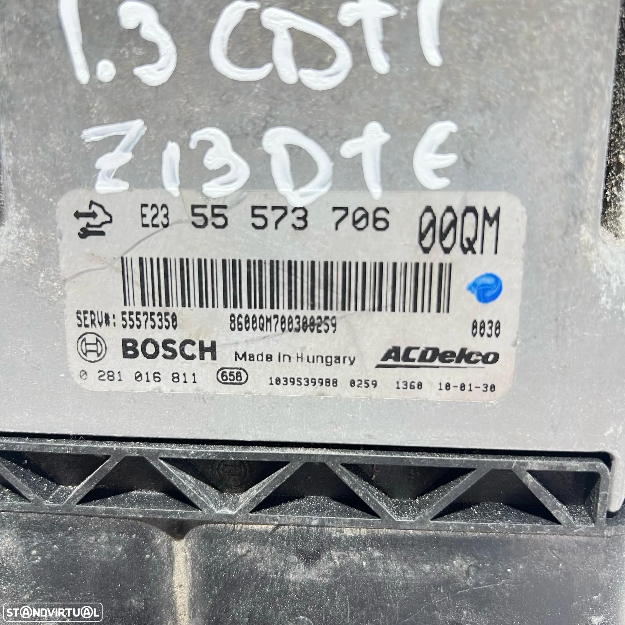 .Centralina Original Motor Bosch GM Opel 1.3 CDTI Z13DTE 55 573 706 / 0 281 016 811 - 1