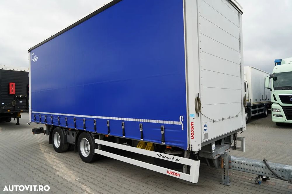 Wecon REMORCA - 7,7 M / AXĂ CULISANTĂ / ACOPERIȘ CULISANT / ȘINGURI CĂRUCIOR / SAF - 9