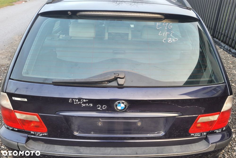 KLAPA BAGAŻNIKA BMW E46 LIFT KOMBI 317 ORIENTBLAU C80 - 1