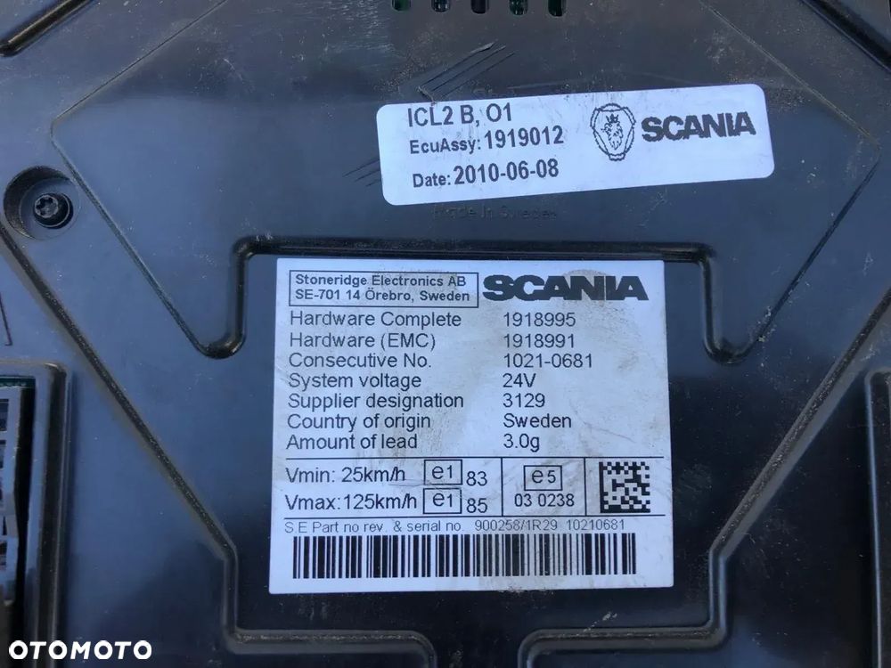 LICZNIK ZEGARY ZEGAR WYŚWIETLACZ SCANIA 1918995 - 2