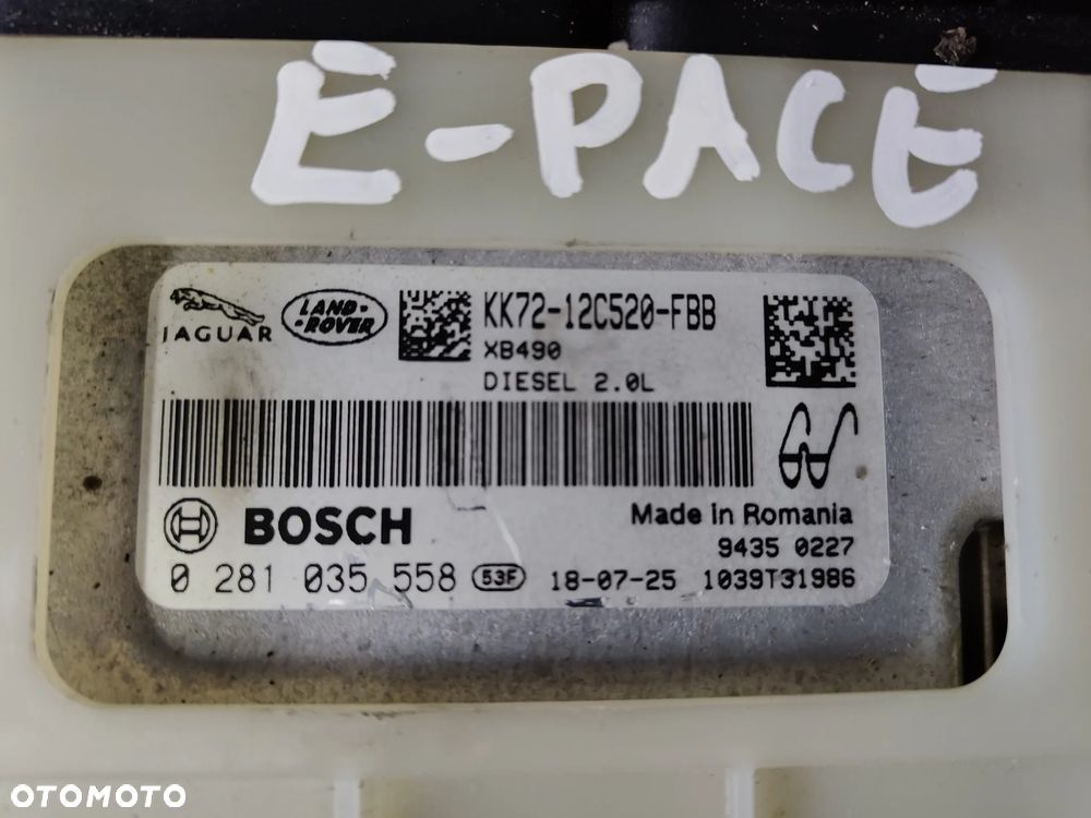 KOMPUTER STEROWNIK SILNIKA JAGUAR E-PACE 2.0D KK72-12C520-FBB 0281035558 - 3
