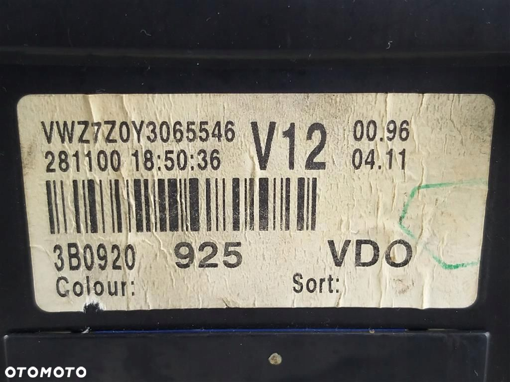 Licznik VW Passat B5 2.0B LIFT 2000-2005 VDO - 3