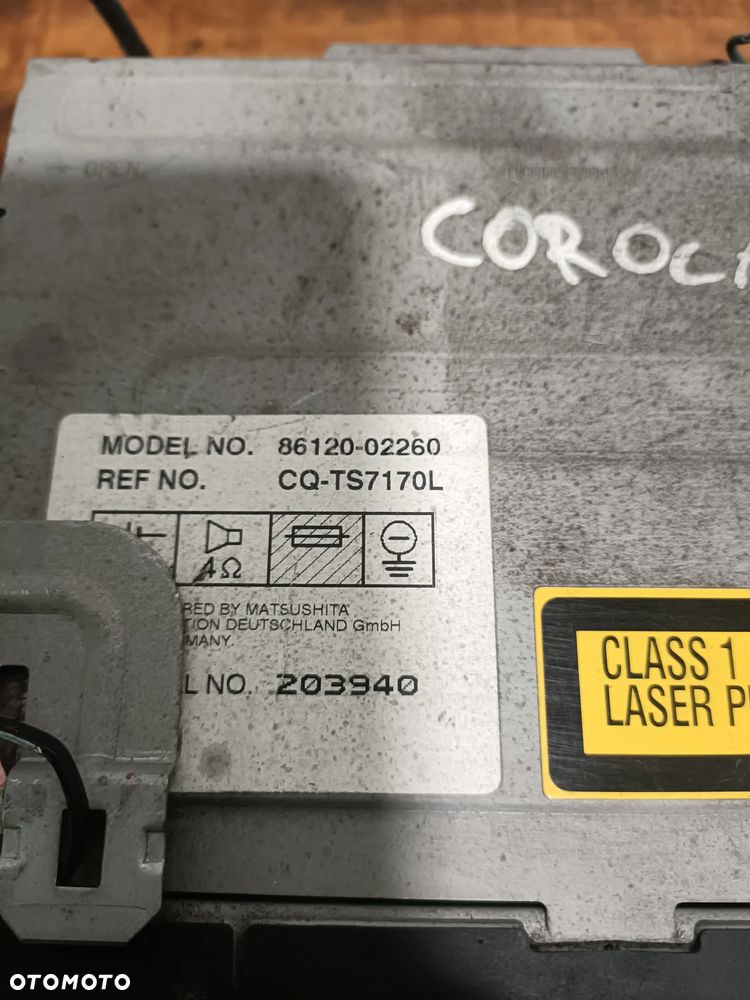 TOYOTA COROLLA E12 01-07 radioodtwarzacz radioodbiornik radio 8612002260 * - 3