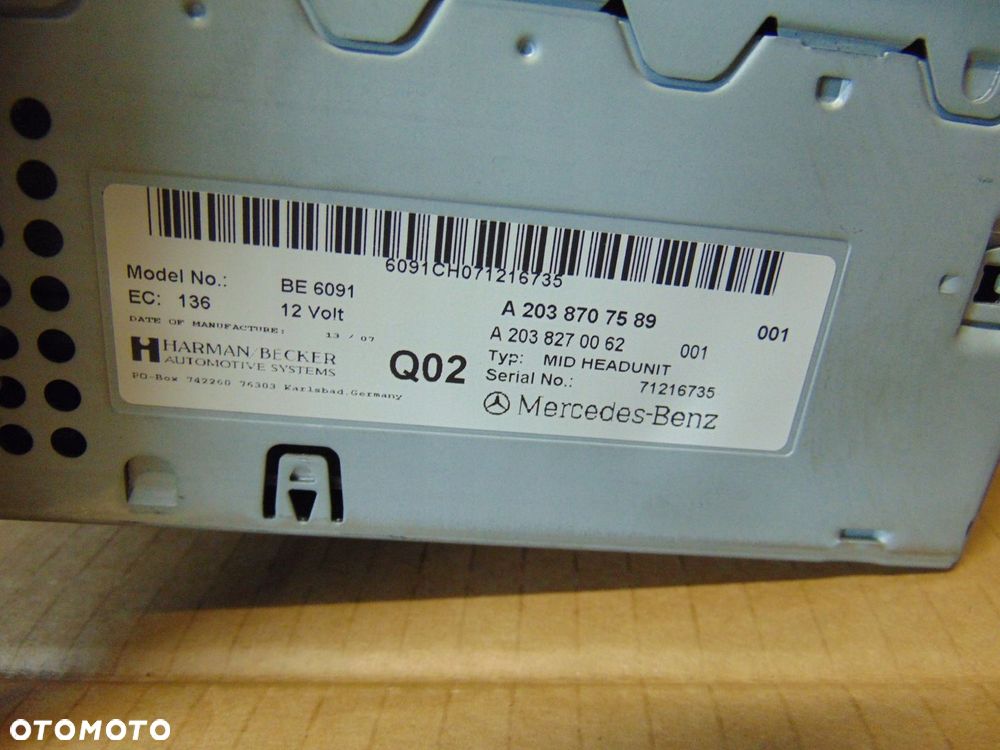 RADIO CD NAVI MERCEDES W203 LIFT EUROPA - 3