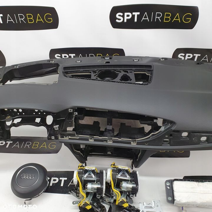 AUDI A6 4G HEAD UP DESKA ROZDZIELCZA KONSOLA KOKPIT PULPIT PODUSZKI AIRBAG AIR BAG PASY KURTYNY KIT SET - 3