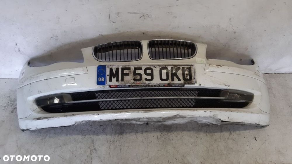 } ZDERZAK PRZÓD PRZEDNI BMW E87 SERIA 1 I LIFT FL BIAŁY ALPINEWEISS HALOGENY - 1