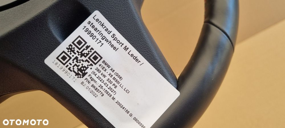 BMW X6 G06 LCI M-PAKIET 2023- Kierownica Skóra Oryginał - 23