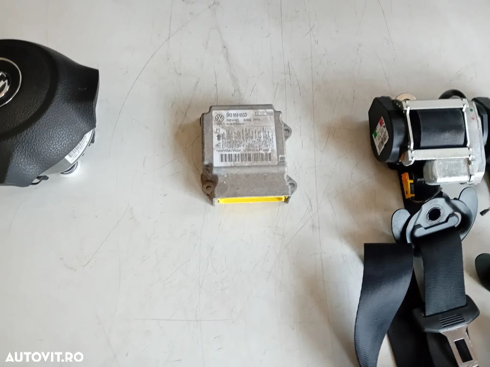 Plansa Bord Kit Airbag Vw Golf 6 VI An 2008-2013 Volan Stanga - 7