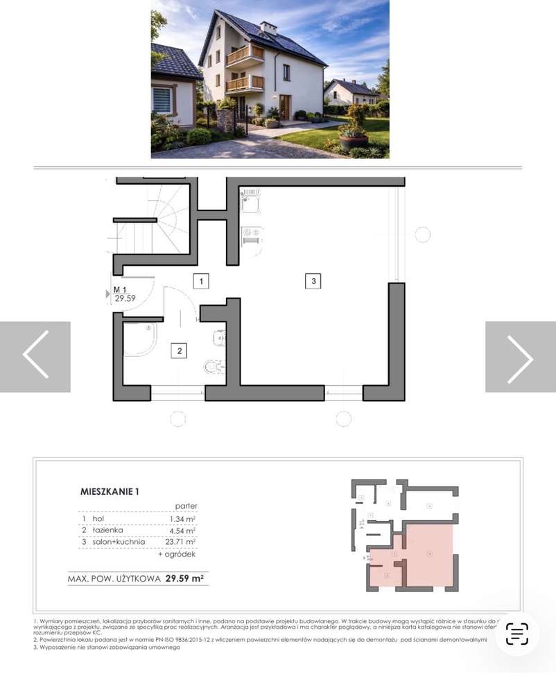 Sprzedam 30m2 • ogród 80m2 • Skawina