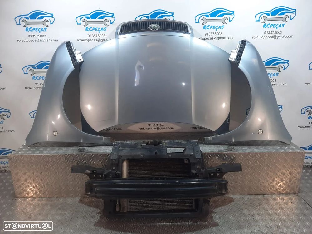 FRENTE COMPLETA SKODA FABIA 1 I MK1 6Y CAPOT PARACHOQUES GUARDA-LAMAS OTICAS RADIADOR VENTILADOR FRENTE FIBRA REFORÇO - 6