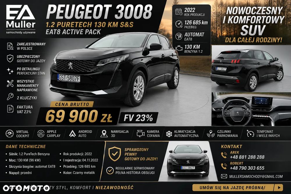 Peugeot 3008 1.2 PureTech Active Pack S&S EAT8 - 1