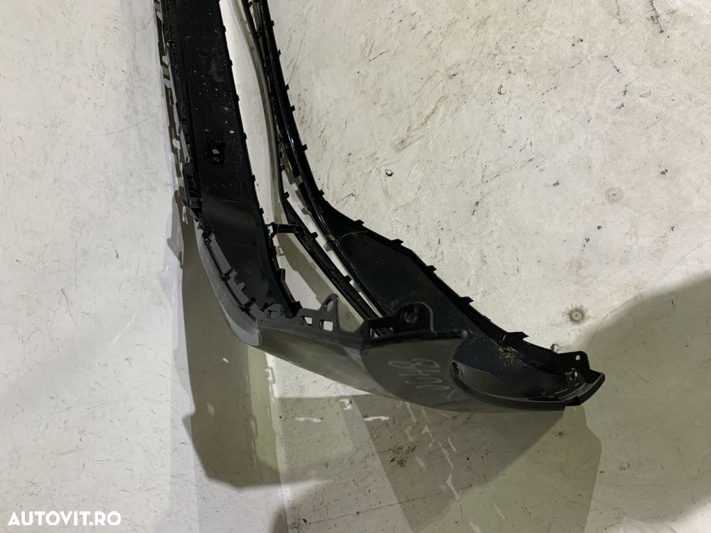 Bara fata VW Passat, B8, facelift, Highline, 2019, 2020, 2021, 2022, 2023, cod origine OE 3G0807221F, cu gauri pentru senzori de parcare (4). Are o minifisura in partea dreapta jos, nu se vede daca este cromul clipsat. - 9