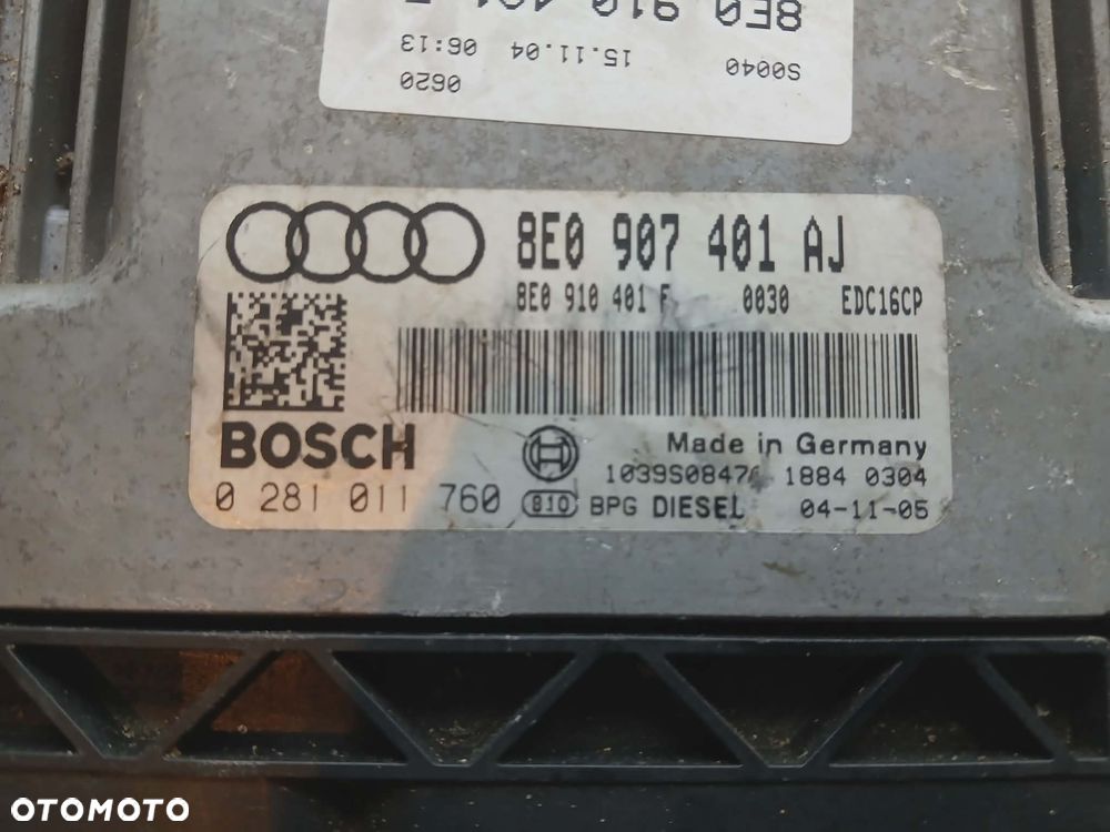 STEROWNIK KOMPUTER ECU SILNIKA AUDI A4 B7 3.0 TDI 8E0907401AJ - 3
