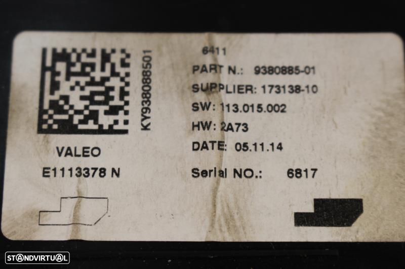 Módulo Da Sofagem Bmw 1 (F20)  9380885 / 173138 10 / E1113378n - 2