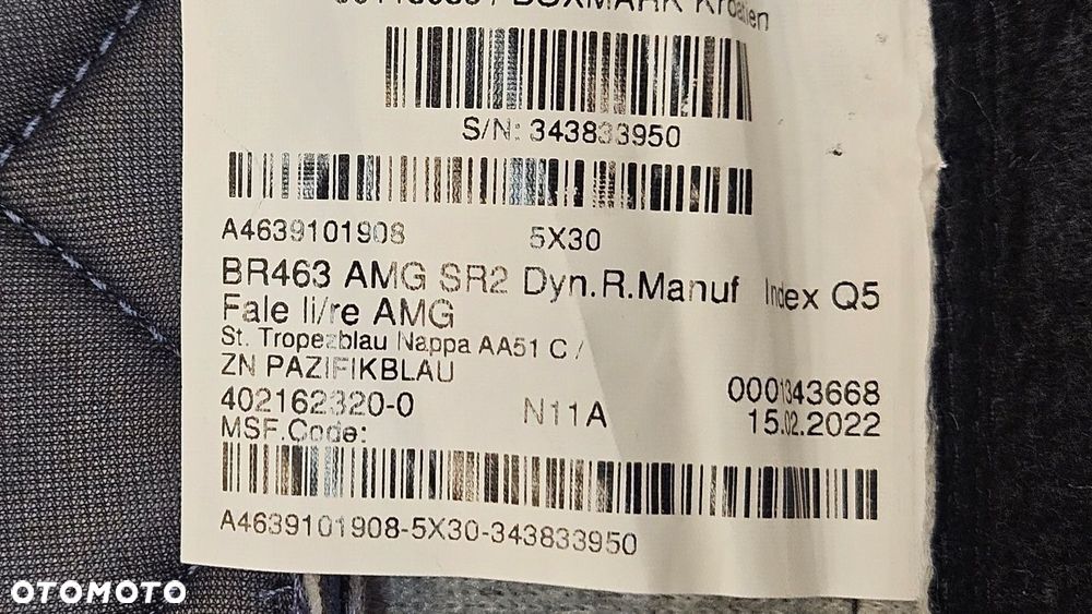 Mercedes W463 G klasa NOWA TAPICERKA kompletna fotel kanapa - 11