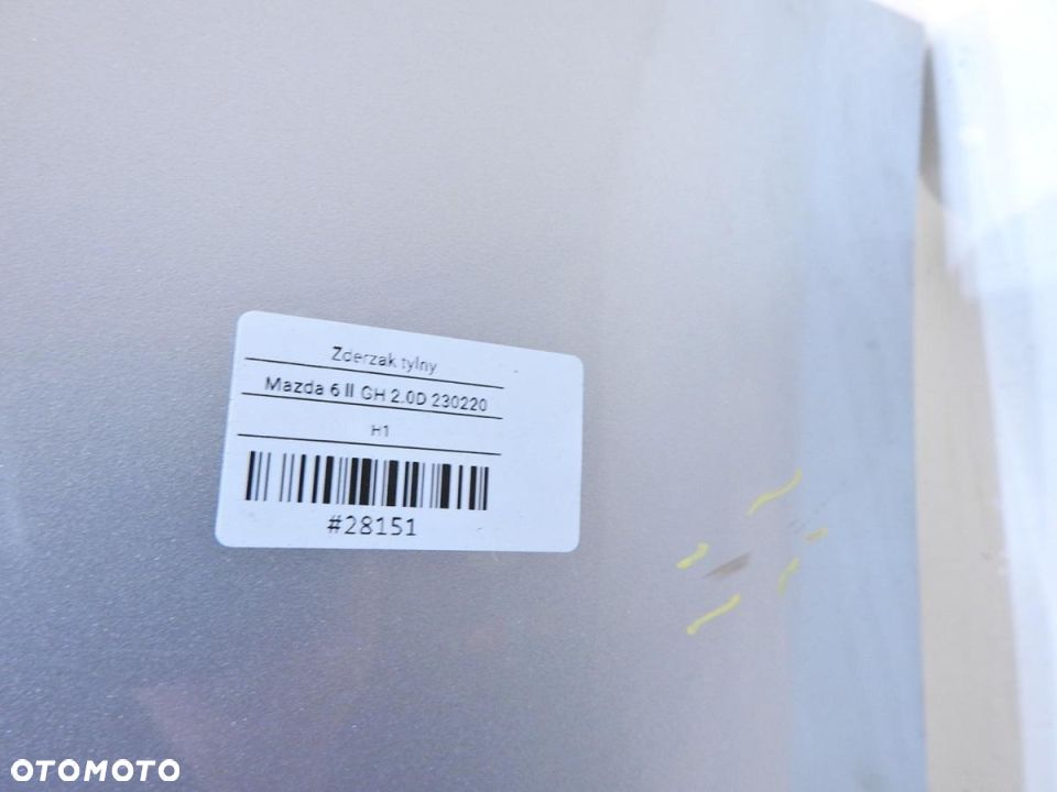 ZDERZAK TYLNY TYŁ 22V MAZDA 6 GH HB - 5