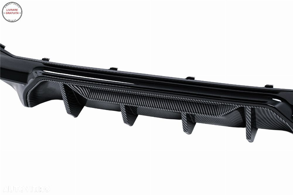 Difuzor Bara Spate BMW Seria 5 G30 G31 (2017-2024) M5 Design Negru Lucios cu Inser- livrare gratuita - 9