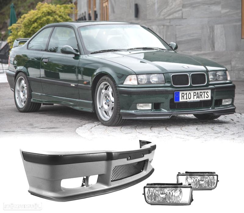 PARA-CHOQUES + FAROIS DE NEVOEIRO BMW E36 LOOK M3 CLARO - 1