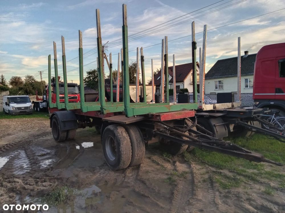 Przyczepa do drewna drzewa lasu kłonicowa dwuosiowa - 5