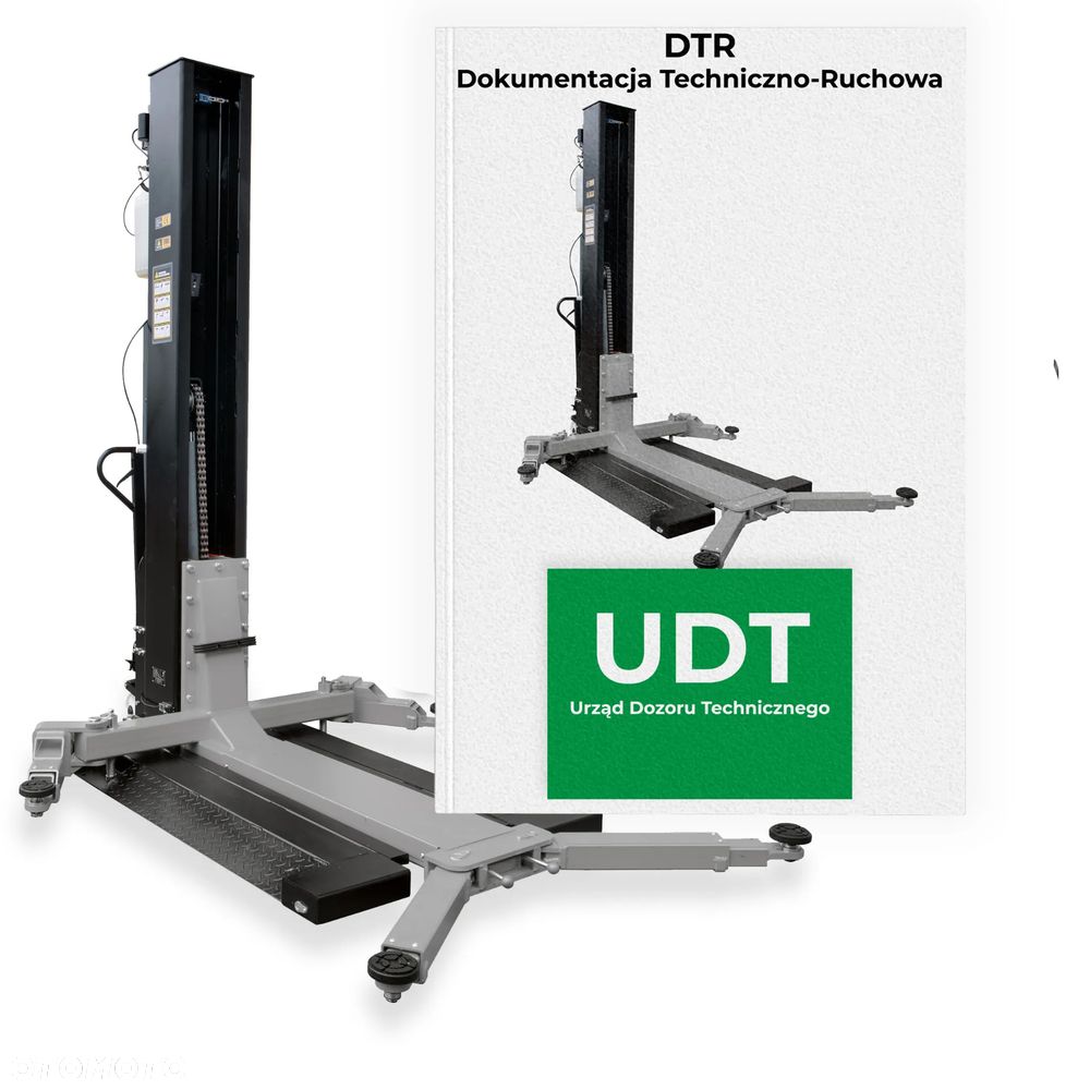 Podnośnik Jednokolumnowy Mobilny ETGE- 2800LIFT Pełny Automat Udźwig 2800KG - 3