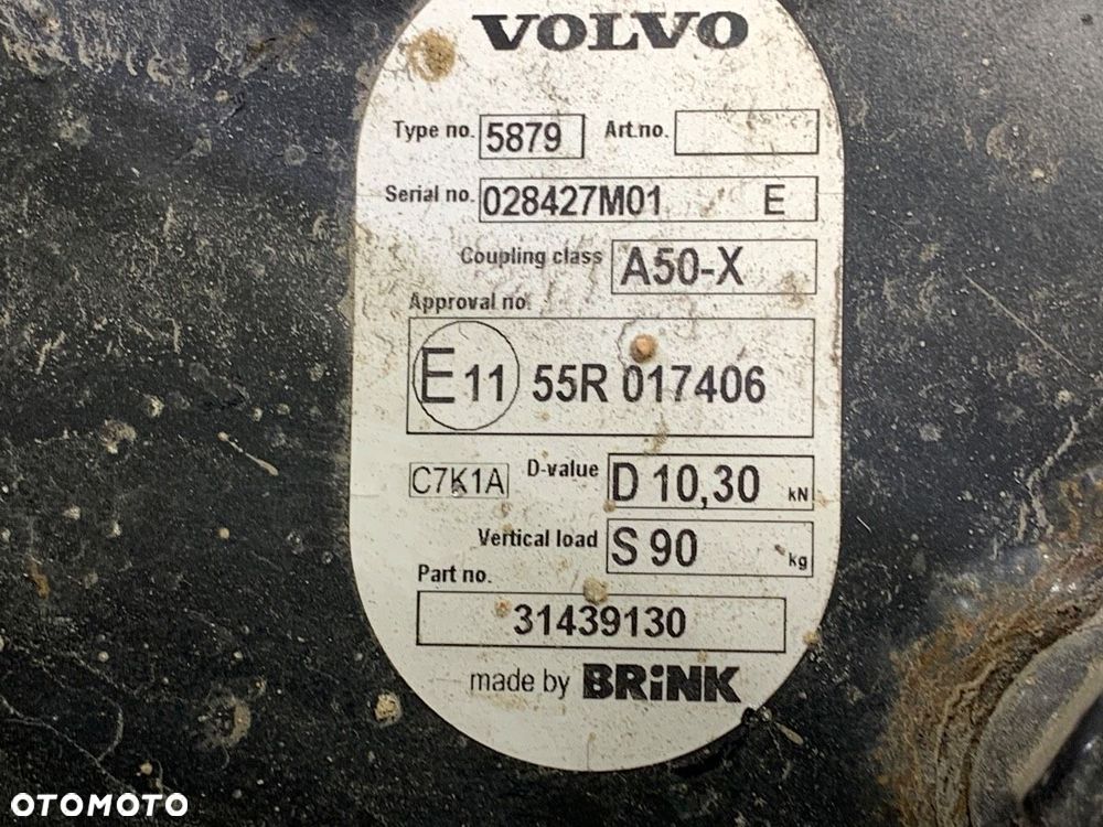 HAK HOLOWNICZY  VOLVO V60 I (155, 157) 2010 - 2018 2.0 D3 110 kW [150 KM] olej napędowy 2015 - 2018 - 6
