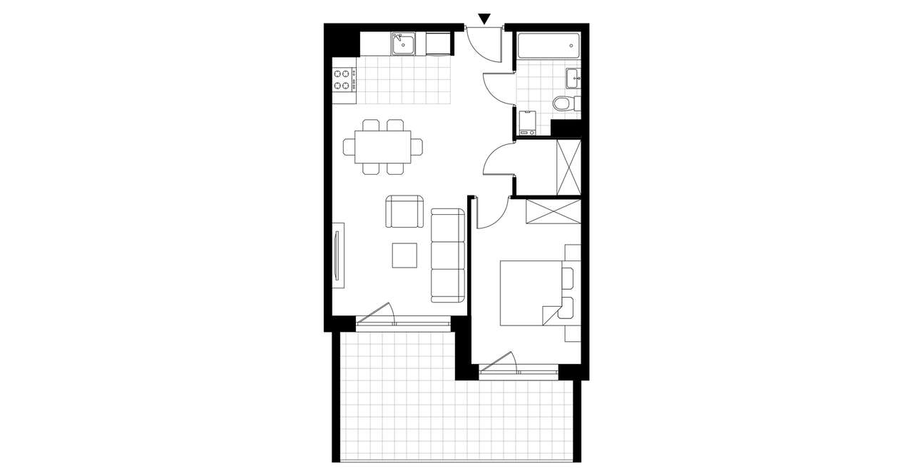 2-pokojowe mieszkanie 46m2 + balkon Bezpośrednio - Pełny obrazek: 3/23