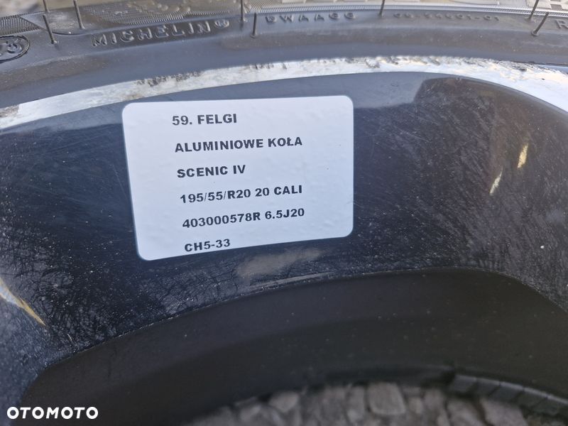 RENAULT SCENIC IV FELGI ALUMINIOWE 6.5 20 CALI 5X114,3 403000578R ET33 KOŁA - 7