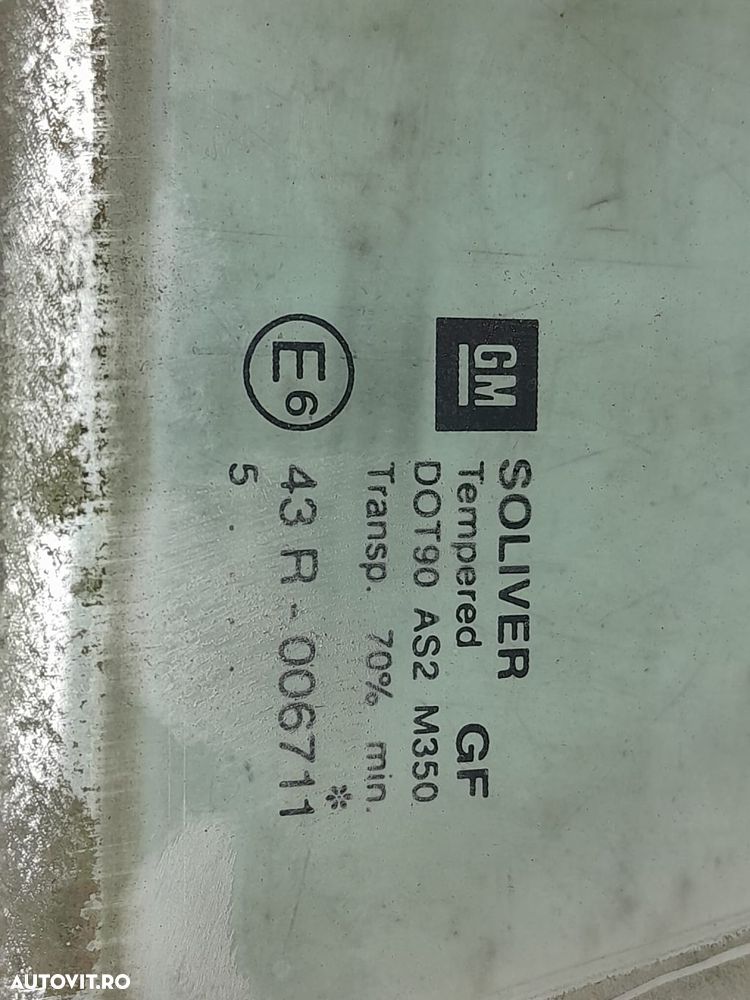 Geam fix usa dreapta spate 43R006711 Opel Vectra C [2002 - 2005] - 2