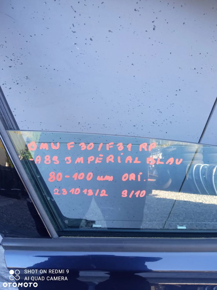 BMW F30 F31 DRZWI PRAWE  A89  IMPERIALBLAU - 4