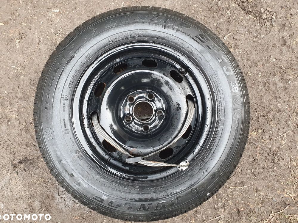 VOLKSWAGEN R14 ORYGINALNE KOŁO ZAPASOWE 5x100 175/80/R14 FELGA VW 14 6J ET38 1J0601027N - 1