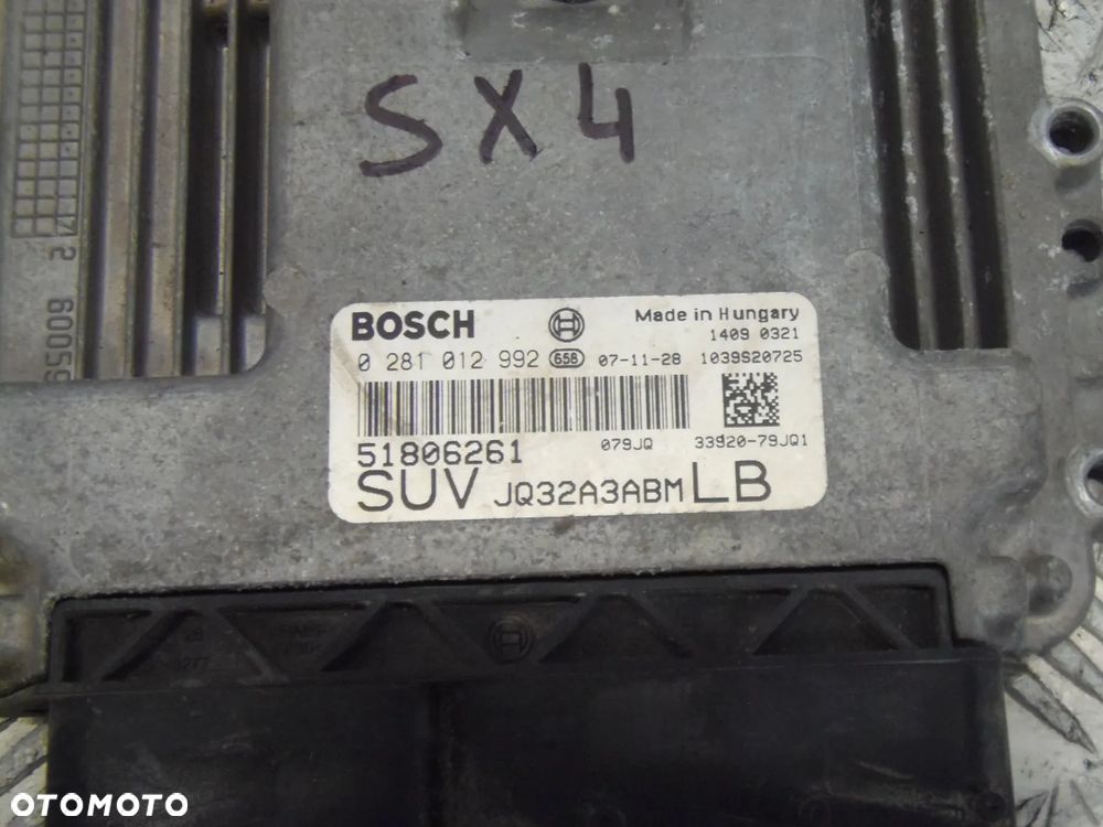 Sterownik komputer silnika Suzuki SX4 1,9 DDIS Fiat 0281012992 51806261 - 2