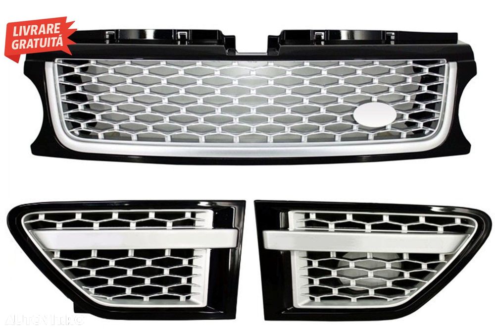 Pachet Exterior cu Grila Centrala Neagra Land Range Rover Sport L320 Facelift (200- livrare gratuita - 8